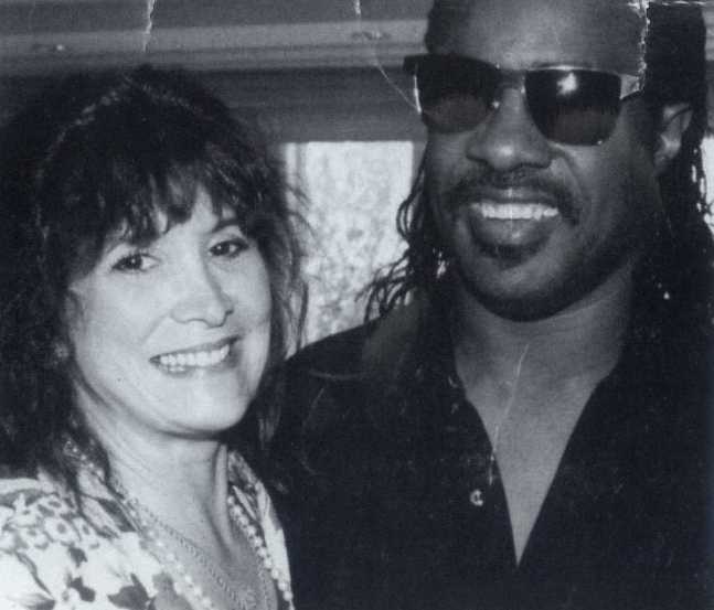Charlene Oliver with Stevie Wonder