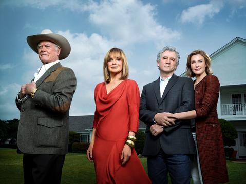 Larry Hagman, Linda Gray, Patrick Duffy and Brenda Strong star in DALLAS.