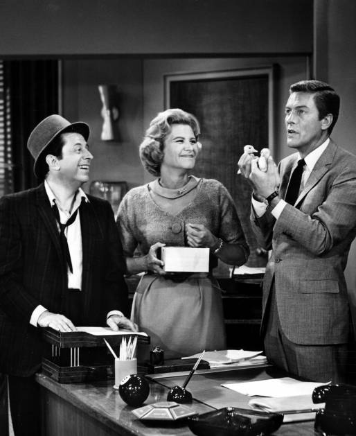 Morey Amsterdam, Rose Marie and Dick Van Dyke star in "The Dick Van Dyke Show."