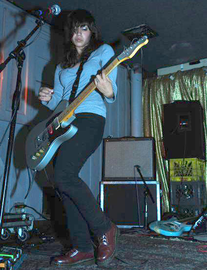 Nina Diaz of Girl in a Coma at the Khyber, Philadelphia, PA June 17, 2009. Photo Copyright 2009 Jim Rinaldi.