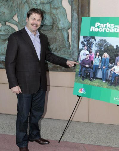 PARKS AND RECREATION -- "Emmy Screening" -- Pictured: Nick Offerman -- Photo by: Chris Haston/NBC-- Wednesday, May 19, 2010 from the Leonard H. Goldenson Theatre, North Hollywood, Calif.