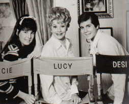 Lucie Arnaz, Lucille Ball and Desi Arnaz, Jr. on 'Here's Lucy' in 1968.