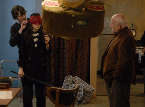 Paul Dano, Zooey Deschanel and Ed Asner in 'Gigantic.'