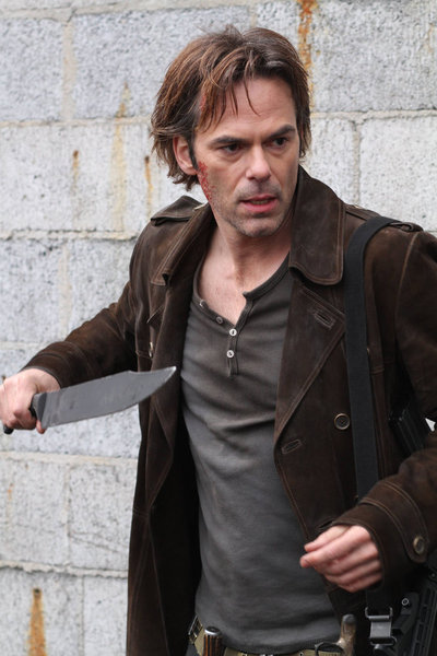 REVOLUTION -- "The Longest Day" Episode 117 -- Pictured: Billy Burke as Miles Matheson -- (Photo by: Brownie Harris/NBC)