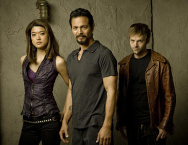 Grace Park, Benjamin Bratt and Esteban Powell in 'The Cleaner.'