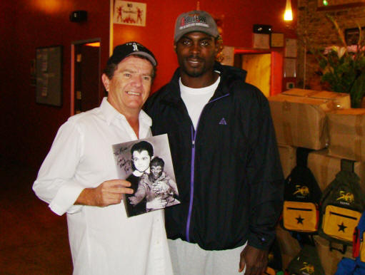 Butch Patrick with Philadelphia Eagles Quarterback Michael Vick.