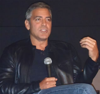 George Clooney at a press conference for 'The Descendants' at the 2011 New York Film Festival.