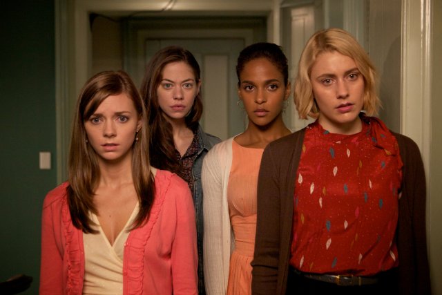 Carrie MacLemore, Analeigh Tipton, Megalyn Echikunwoke and Greta Gerwig star in "Damsels in Distress."