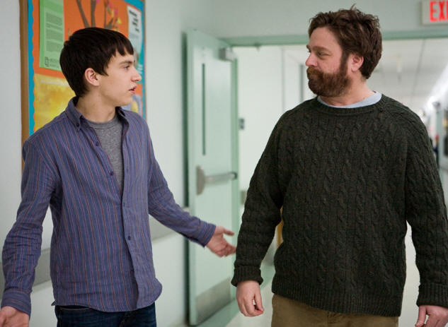 Keir Gilchrist (left) and Zach Galifianakis (right) star in writer/directors Anna Boden and Ryan Fleck's IT'S KIND OF A FUNNY STORY, a Focus Features Release.