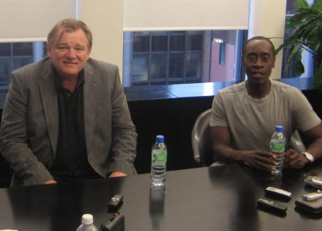 Brendan Gleeson and Don Cheadle at the New York press day for "The Guard."