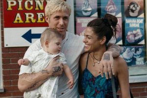 Tony Pizza, Ryan Gosling and Eva Mendes in "The Place Beyond the Pines"