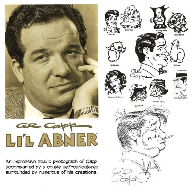 Al Capp and some of his art work.