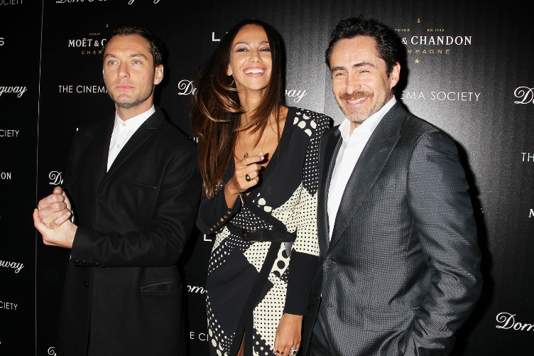 Jude Law, Madalina Ghenea and Demin Bichir at the New York Premiere of 'Dom Hemingway.'  March 28, 2014.  