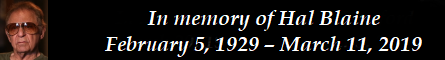 In memory of Hal Blaine - February 5, 1929  March 11, 2019