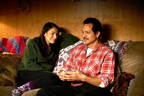 Tamara Podemski and Benjamin Bratt in 'The Lesser Blessed.'
