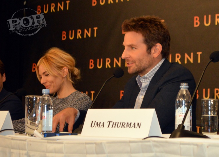 Sienna Miller and Bradley Cooper at the New York press conference for Burnt. Photo 2015 Jay S. Jacobs. All rights reserved.