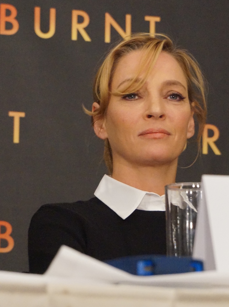 Uma Thurman at the New York press conference for Burnt. Photo 2015 Brad Balfour. All rights reserved.