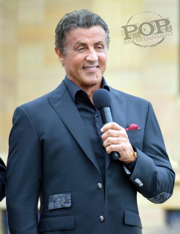 Sylvester Stallone at the Philadelphia press conference for Creed on the steps of the Philadelphia Museum of Art. Photo copyright 2015 Deborah Wagner.