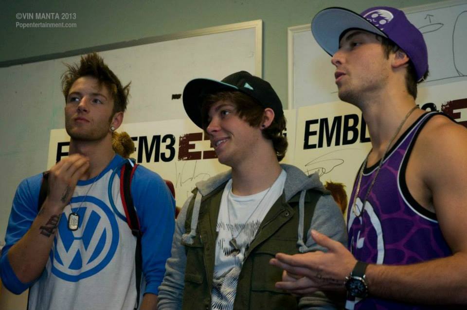 EMBLEM3 at the "Nothing to Lose" CD signing in Fairless Hills, PA - July 31, 2013. Photo  2013 Vin Manta