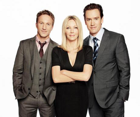 Breckin Meyer, Heather Locklear and Mark-Paul Gosselaar star in 'Franklin and Bash.'