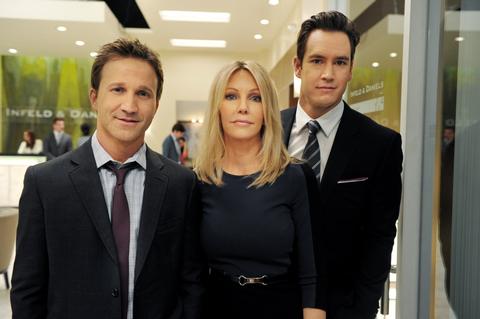 Breckin Meyer, Heather Locklear and Mark-Paul Gosselaar star in 'Franklin and Bash.'