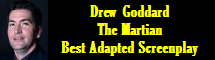 2016 Oscar Nominee - Drew Goddard - Best Adapted Screenplay - The Martian