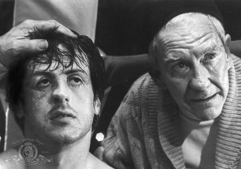 Sylvester Stallone and Burgess Meredith star in 'Rocky.'
