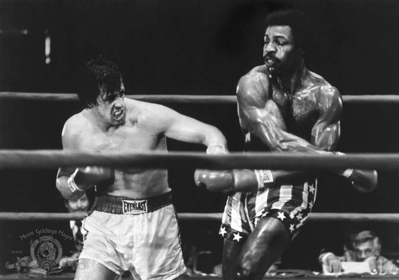 Sylvester Stallone and Carl Weathers star in 'Rocky.'