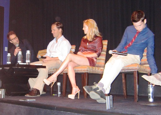 Sam Rockwell, Nat Faxon, AnnaSophia Robb and Liam James at the NY Press day for "The Way Way Back"