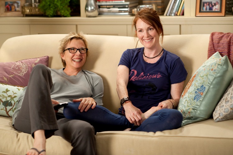 Annette Bening (left) and Julianne Moore (right) star as Nic and Jules in Lisa Cholodenko's THE KIDS ARE ALL RIGHT, a Focus Features release.