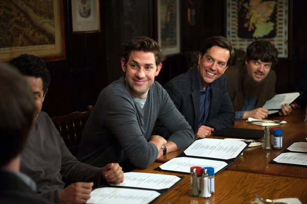 THE OFFICE -- "Finale" Episode 924/925 -- Pictured: (l-r) John Krasinski as Jim Halpert, Ed Helms as Andy Bernard -- (Photo by: Colleen Hayes/NBC)