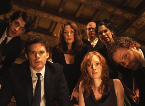 Ben Schwartz, Michael C. Hall, Lesley Anne Down, Alicia Witt, Stephen Tobolowsky, Sarah Silverman and Rainn Wilson in PEEP WORLD.