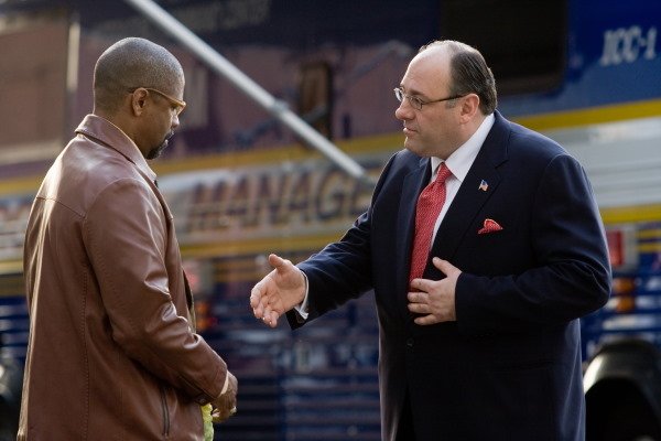 Denzel Washington and James Gandolfini in 'The Taking of Pelham 1 2 3.'