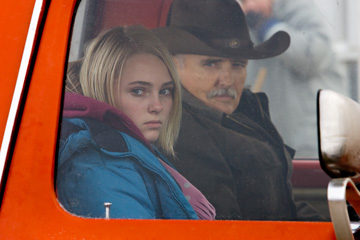 AnnaSophia Robb and Dennis Hopper in Sleepwalking.