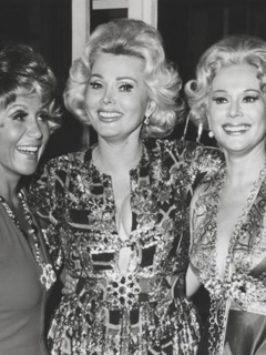 Rona Barrett with Zsa Zsa and Eva Gabor