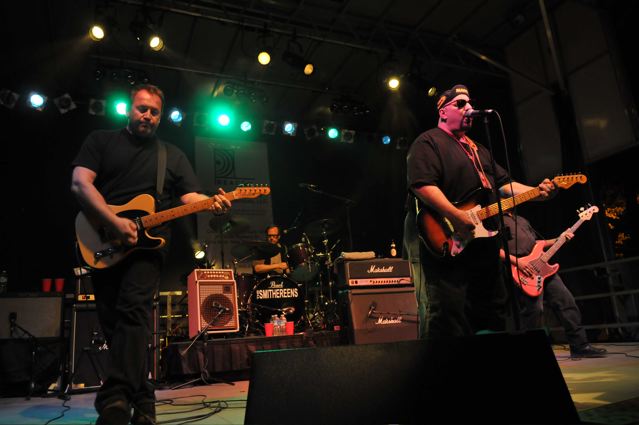 Jim Babjak, Dennis Diken and Pat DiNizio of The Smithereens - Carteret Park - Carteret, NJ - September 4, 2010 - photo by Jim Rinaldi  2010