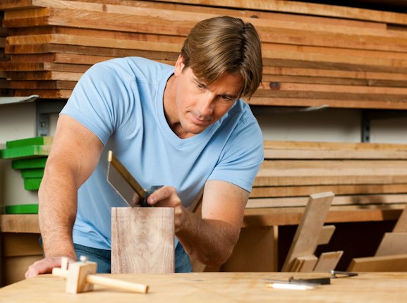 Tommy MacDonald, host of the PBS series "Rough Cut: Woodworking with Tommy Mac."