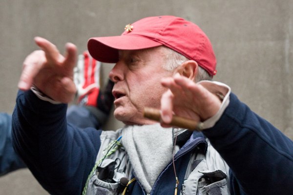 Tony Scott on the set of 'The Taking of Pelham 1 2 3.'